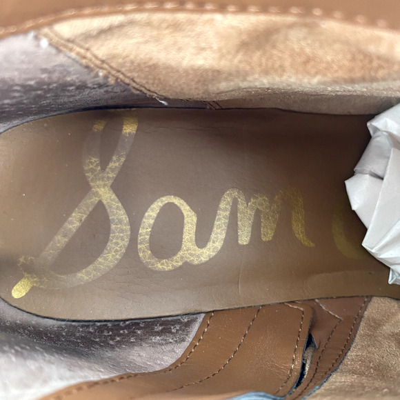 Sam Edelman Petty Womens Ankle Boot Black Suede Leather Side Zip Block Heel Sz 9 - Picture 11 of 11